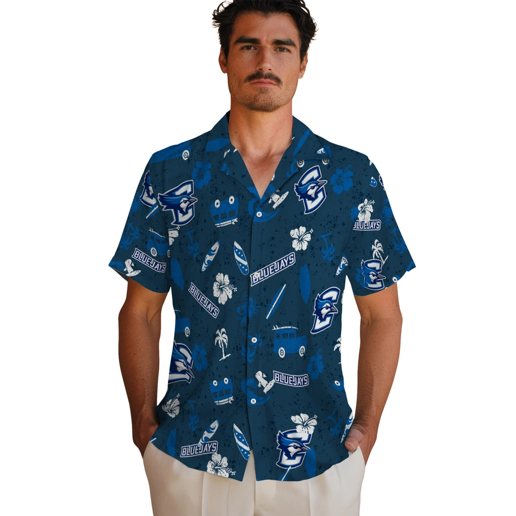 Creighton Bluejays Hawaiian Shirt - Beach Vibe | Hula Hawaiian Shirts