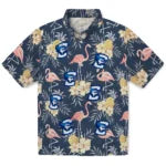 Creighton Bluejays Hawaiian Shirt - Flamingo Hibiscus | Hula Hawaiian Shirts