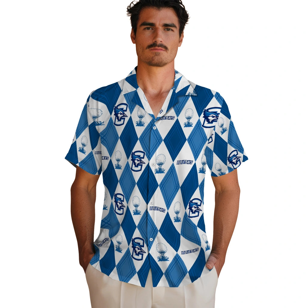Creighton Bluejays Hawaiian Shirt - Golfing Plaid | Hula Hawaiian Shirts