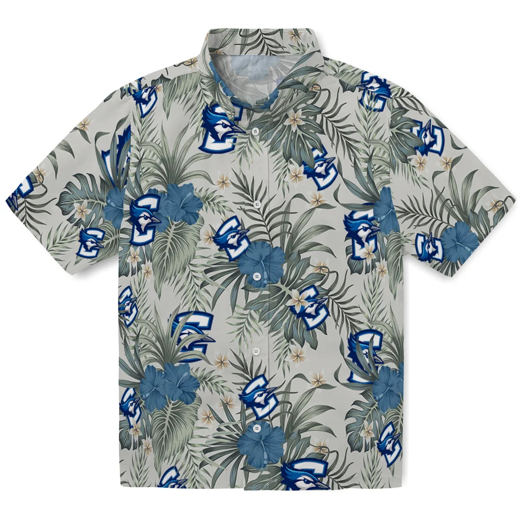 Creighton Bluejays Hawaiian Shirt - Hibiscus Designs | Hula Hawaiian Shirts