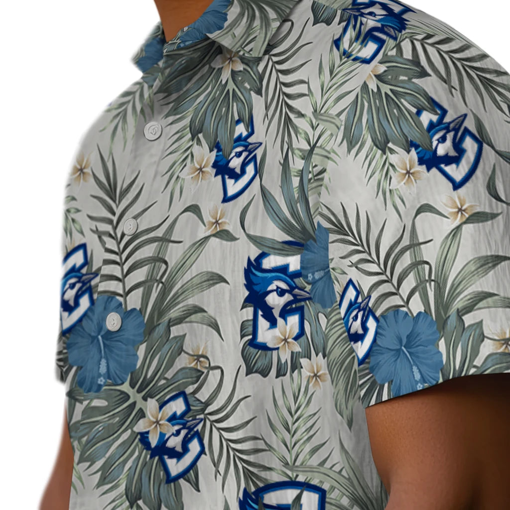 Creighton Bluejays Hawaiian Shirt - Hibiscus Designs | Hula Hawaiian Shirts