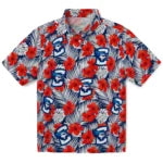 Creighton Bluejays Hawaiian Shirt - Hibiscus Fiesta | Hula Hawaiian Shirts