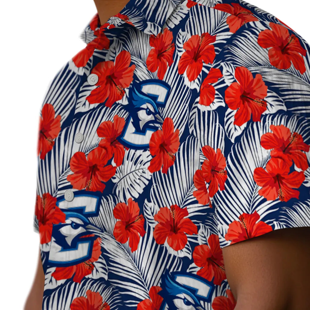 Creighton Bluejays Hawaiian Shirt - Hibiscus Fiesta | Hula Hawaiian Shirts
