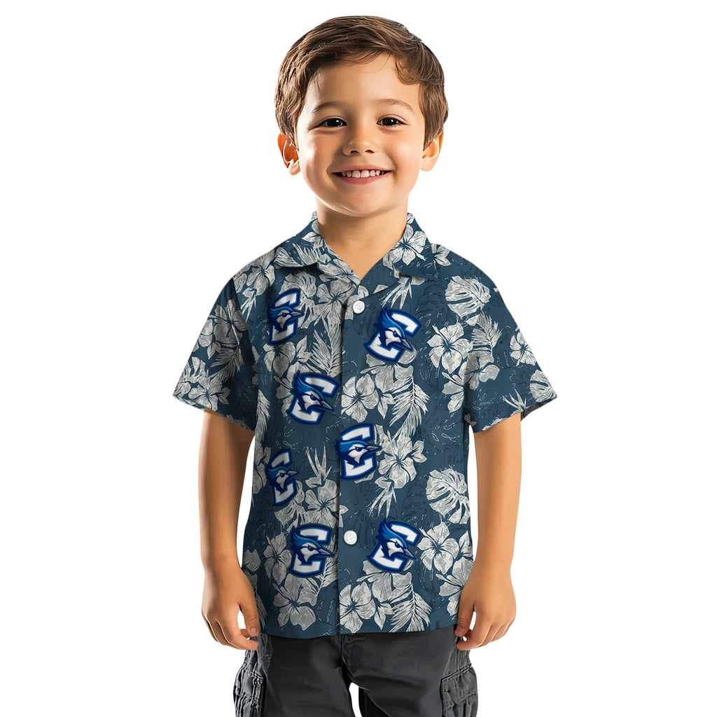 Creighton Bluejays Hawaiian Shirt - Hibiscus Flowers | Hula Hawaiian Shirts