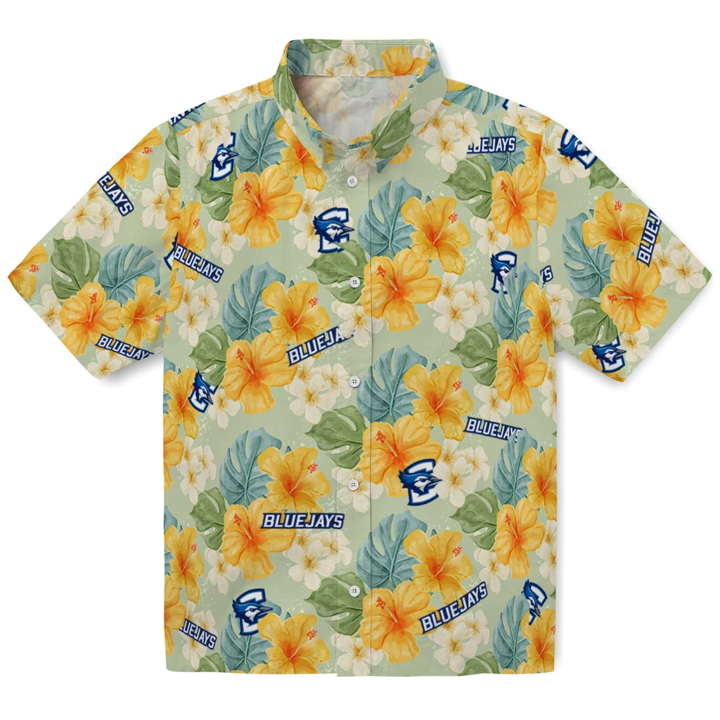 Creighton Bluejays Hawaiian Shirt - Hibiscus Mood | Hula Hawaiian Shirts