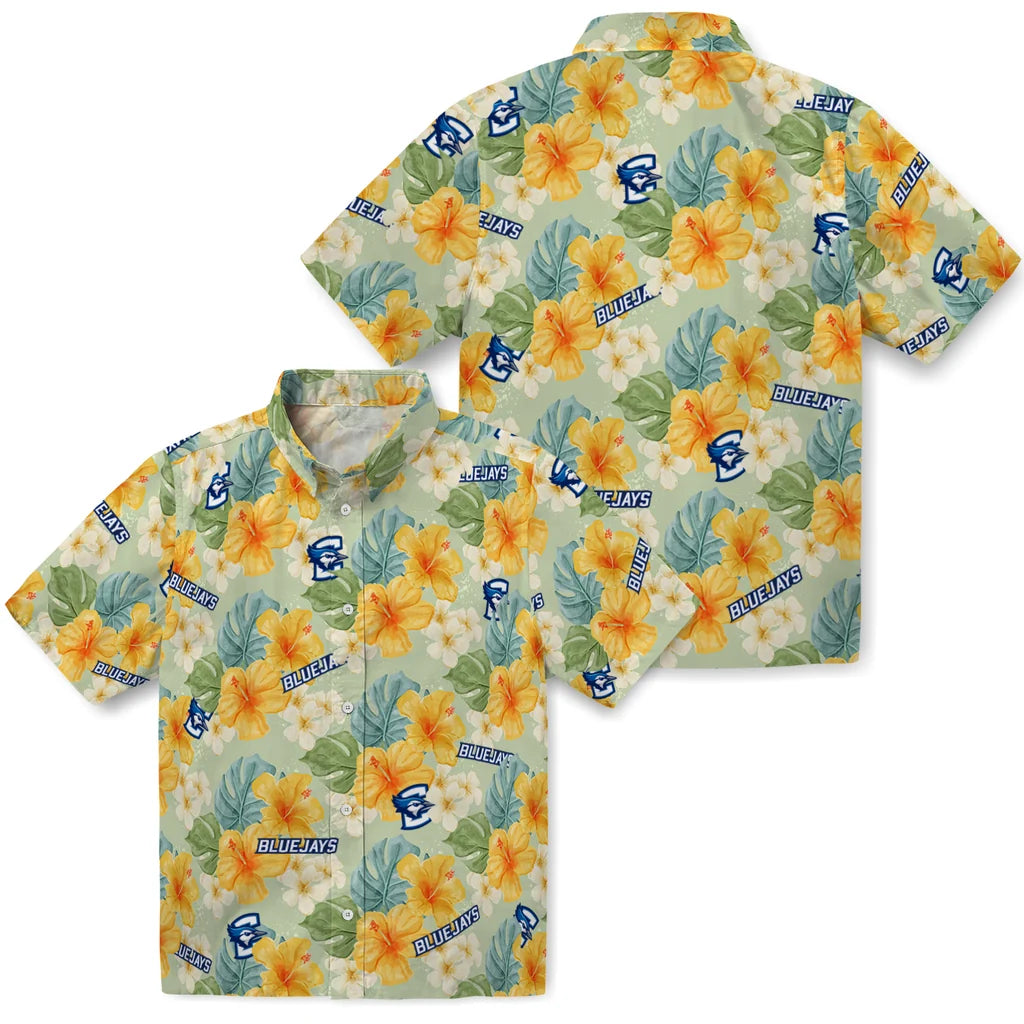 Creighton Bluejays Hawaiian Shirt - Hibiscus Mood | Hula Hawaiian Shirts