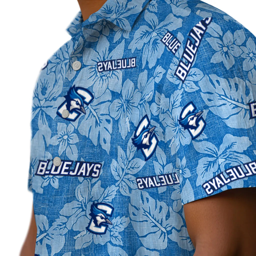 Creighton Bluejays Hawaiian Shirt - Hibiscus Oasis | Hula Hawaiian Shirts