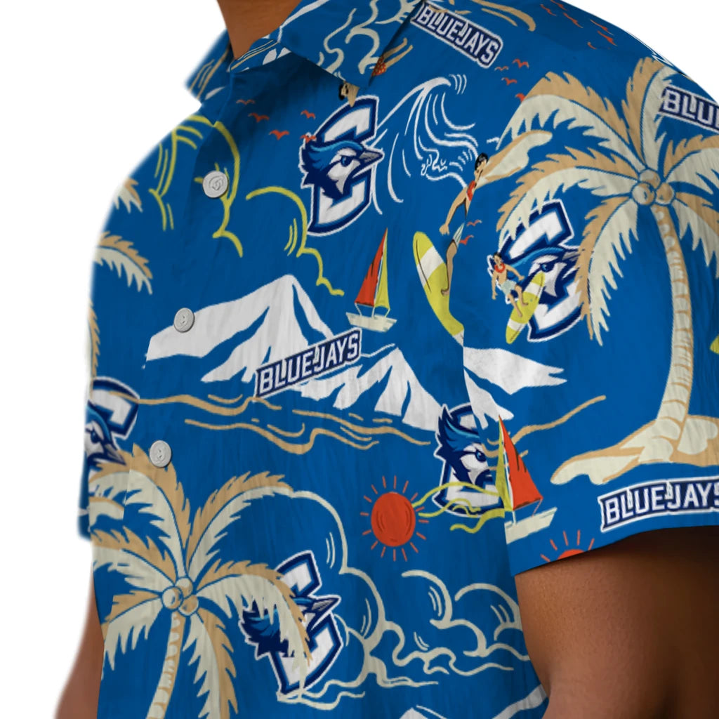 Creighton Bluejays Hawaiian Shirt - Palm Tree Island | Hula Hawaiian Shirts