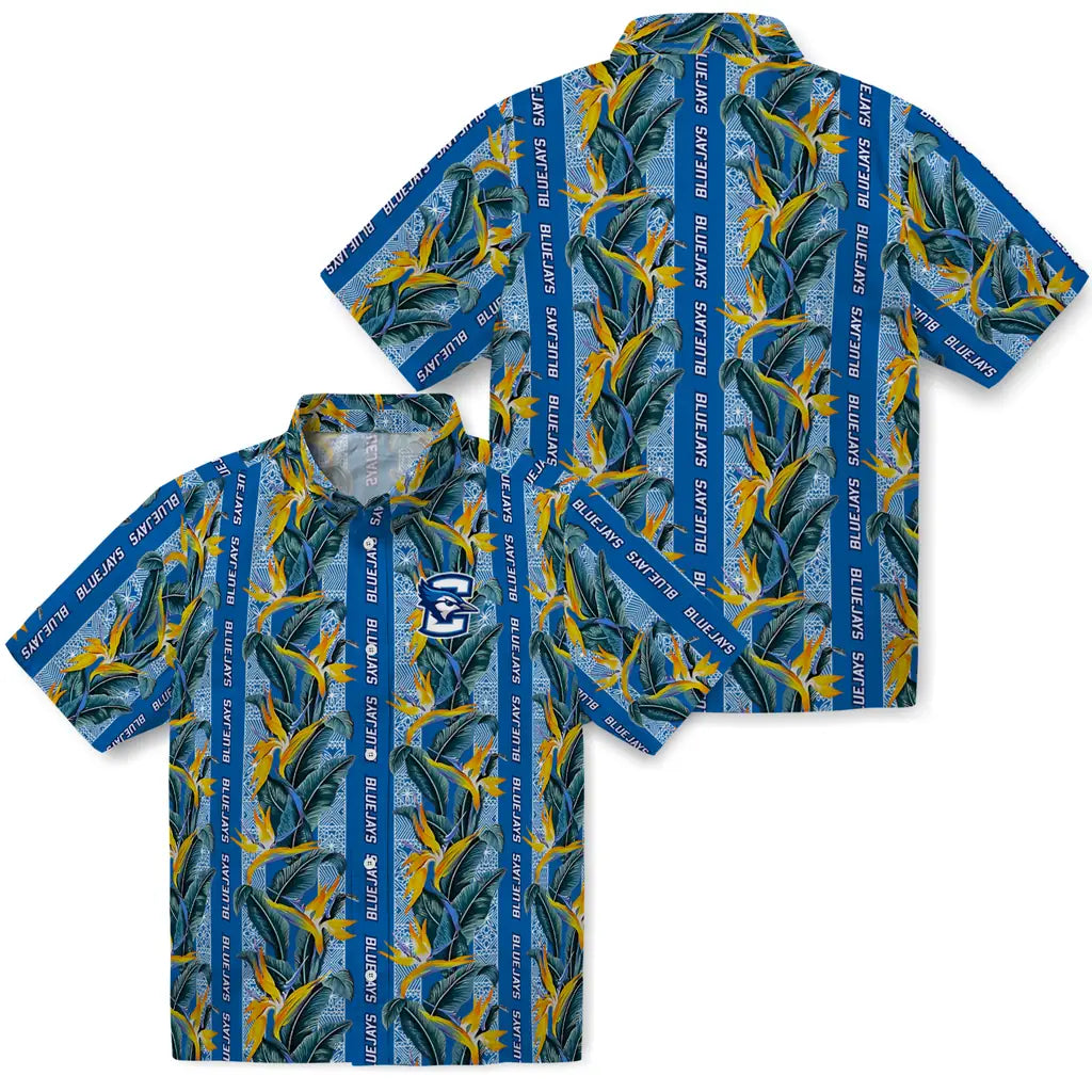 Creighton Bluejays Hawaiian Shirt - Paradise Vines | Hula Hawaiian Shirts