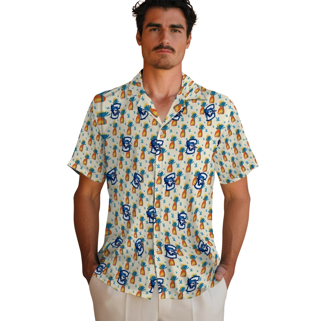 Creighton Bluejays Hawaiian Shirt - Pineapple Delight | Hula Hawaiian Shirts