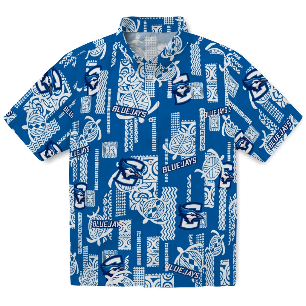 Creighton Bluejays Hawaiian Shirt - Turtle Lines | Hula Hawaiian Shirts