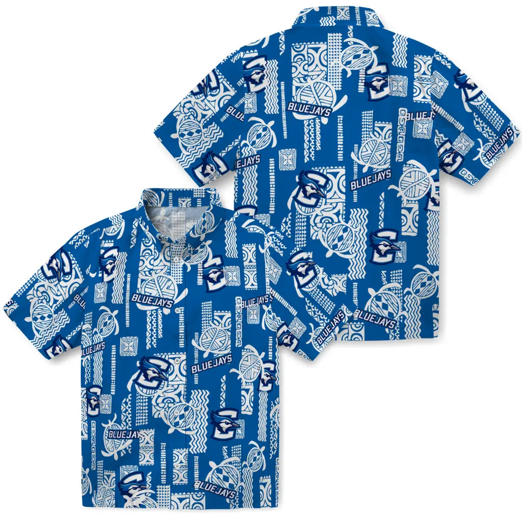 Creighton Bluejays Hawaiian Shirt - Turtle Lines | Hula Hawaiian Shirts