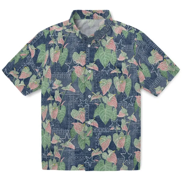 Dallas Cowboys Hawaiian Shirt - Anthurium Overlay | Hula Hawaiian Shirts