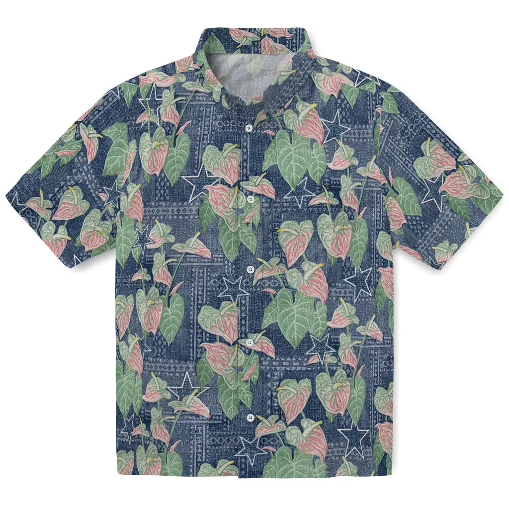 Dallas Cowboys Hawaiian Shirt - Anthurium Overlay | Hula Hawaiian Shirts