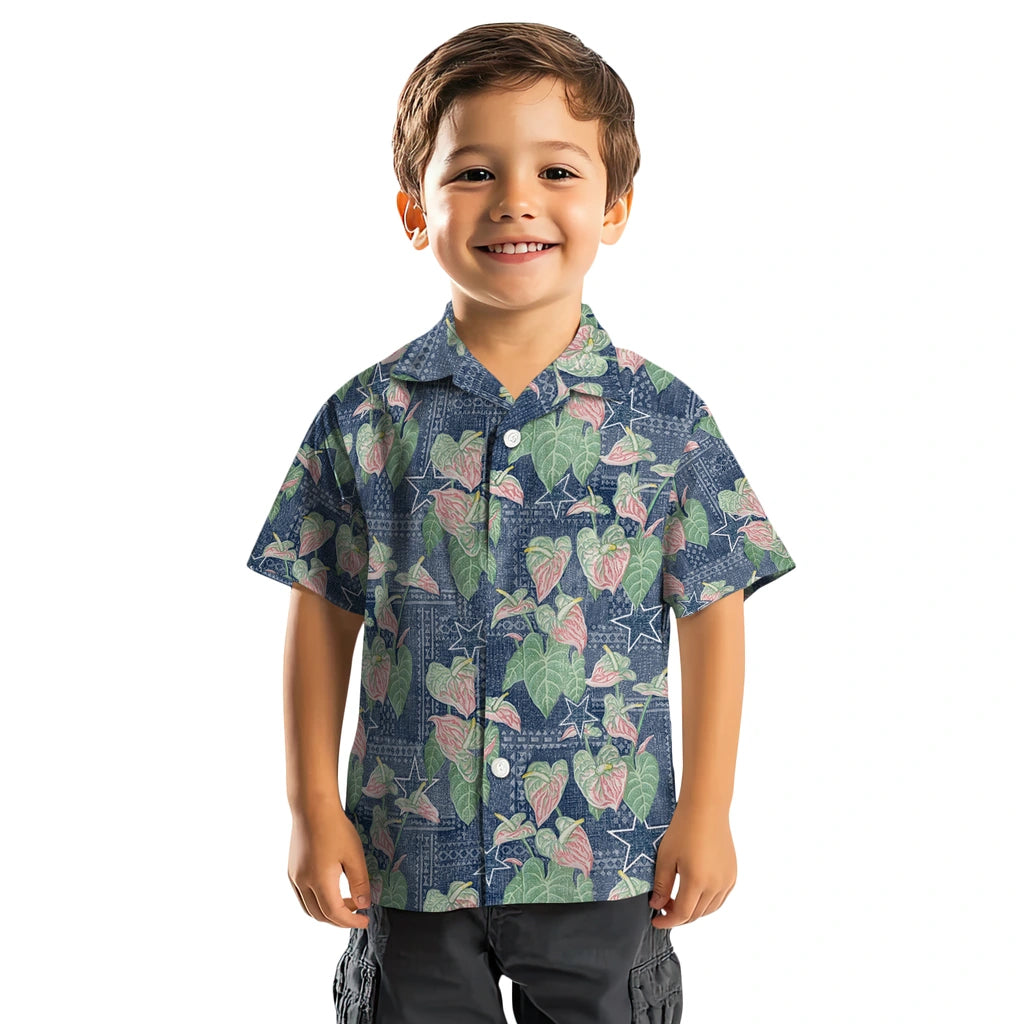 Dallas Cowboys Hawaiian Shirt - Anthurium Overlay | Hula Hawaiian Shirts