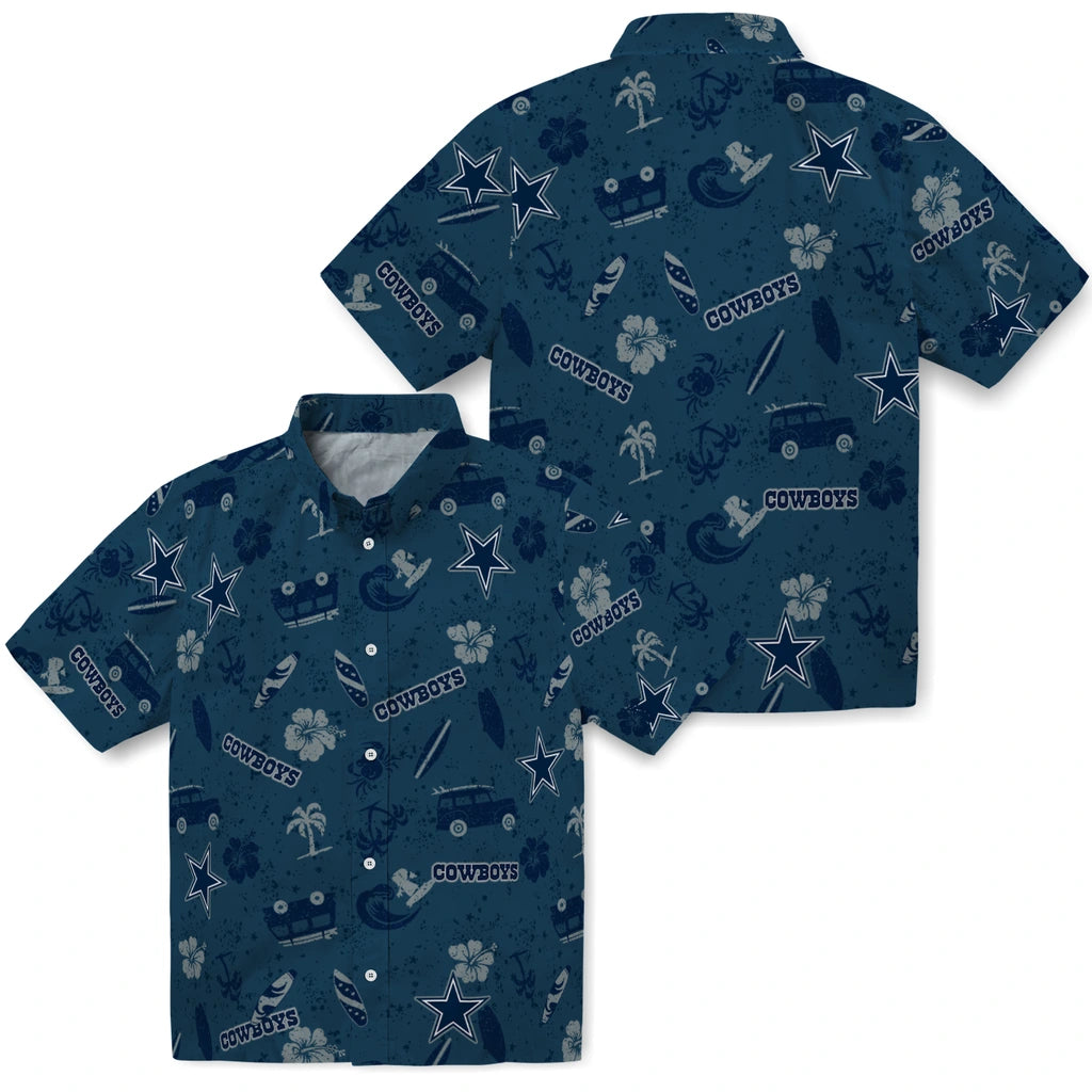 Dallas Cowboys Hawaiian Shirt - Beach Vibe | Hula Hawaiian Shirts