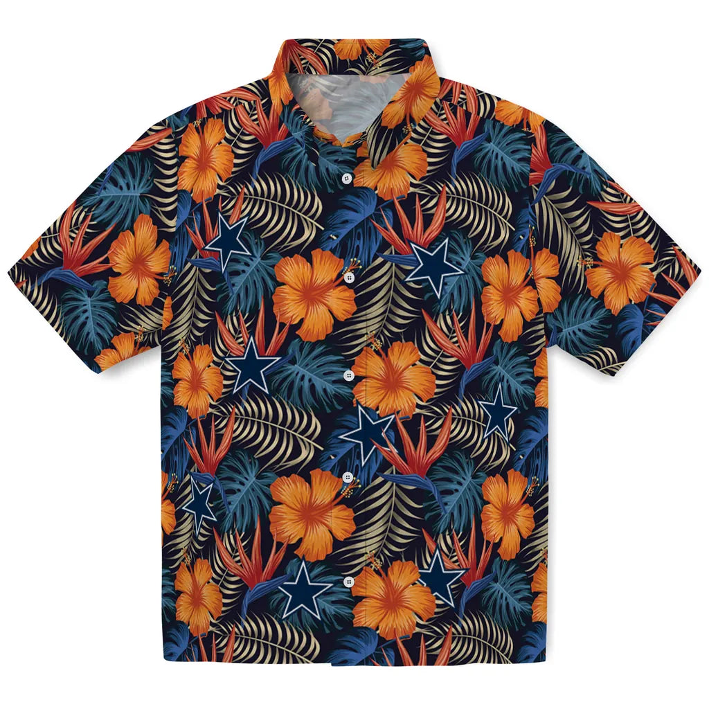 Dallas Cowboys Hawaiian Shirt - Hibiscus Foliage | Hula Hawaiian Shirts