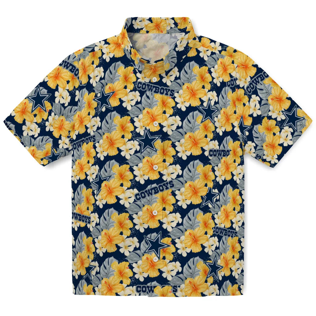 Dallas Cowboys Hawaiian Shirt - Hibiscus Tropics | Hula Hawaiian Shirts