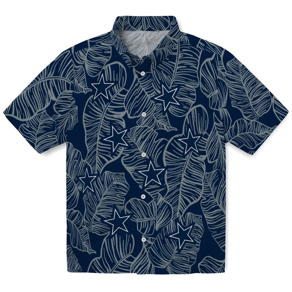 Dallas Cowboys Hawaiian Shirt - Leaf Outline | Hula Hawaiian Shirts