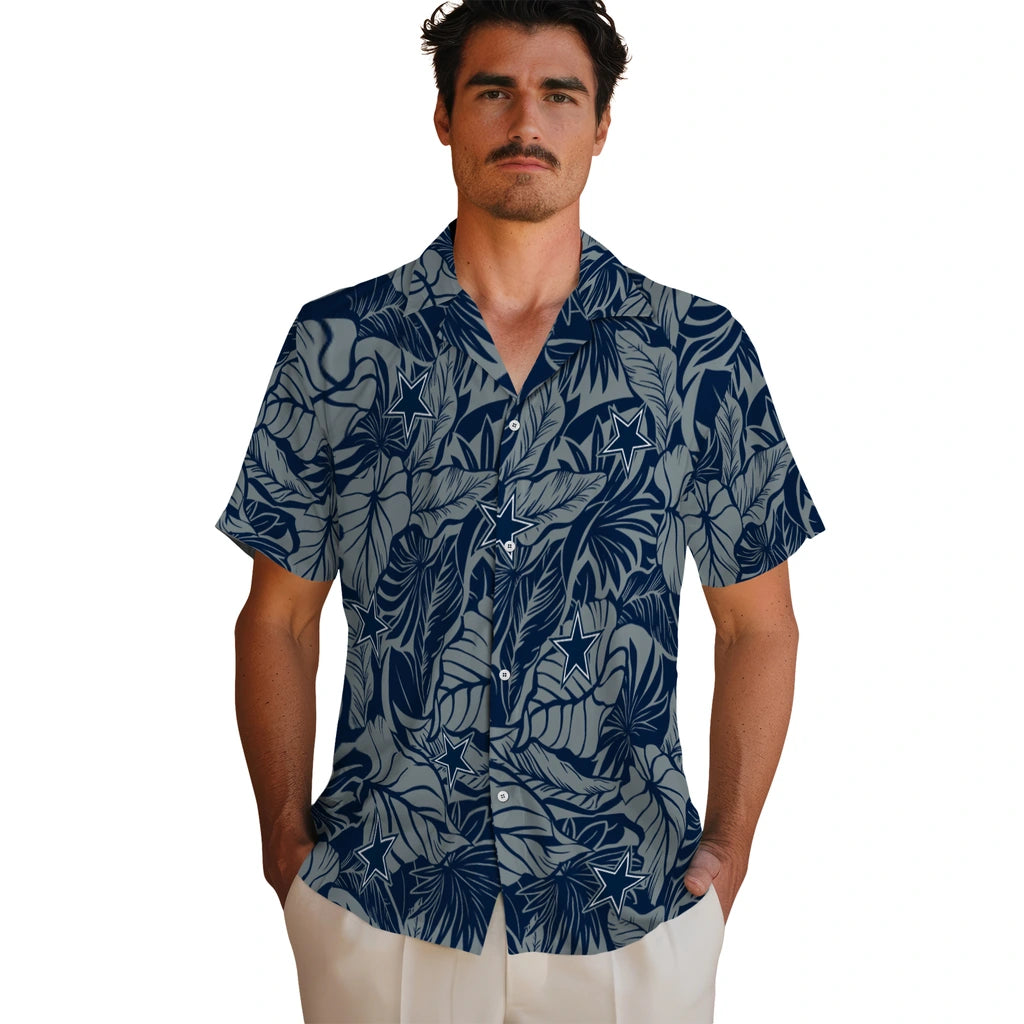 Dallas Cowboys Hawaiian Shirt - Monstera Layer | Hula Hawaiian Shirts