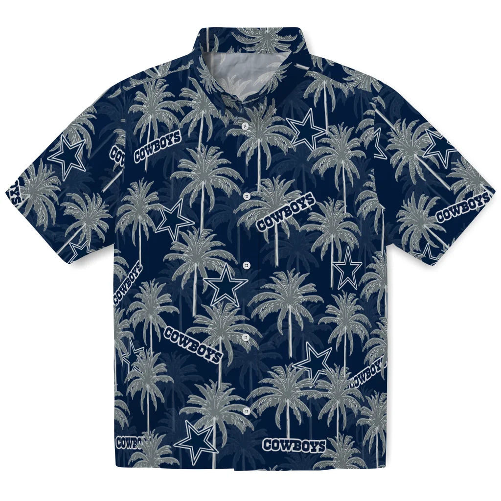 Dallas Cowboys Hawaiian Shirt - Palm Tree Motif | Hula Hawaiian Shirts