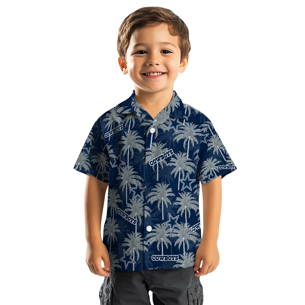 Dallas Cowboys Hawaiian Shirt - Palm Tree Motif | Hula Hawaiian Shirts