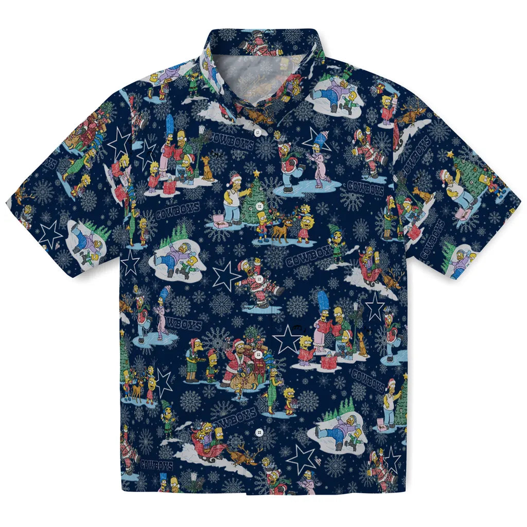Dallas Cowboys Hawaiian Shirt - Simpsons Christmas | Hula Hawaiian Shirts