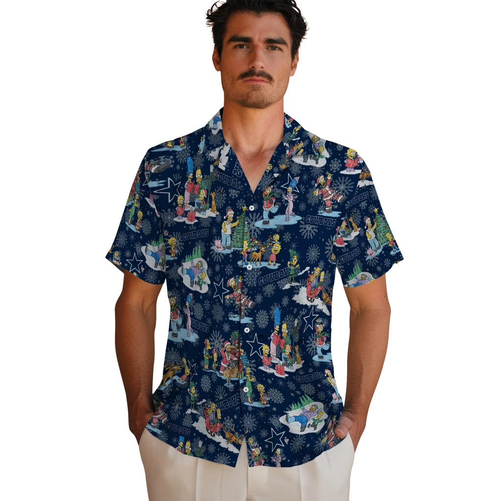 Dallas Cowboys Hawaiian Shirt - Simpsons Christmas | Hula Hawaiian Shirts