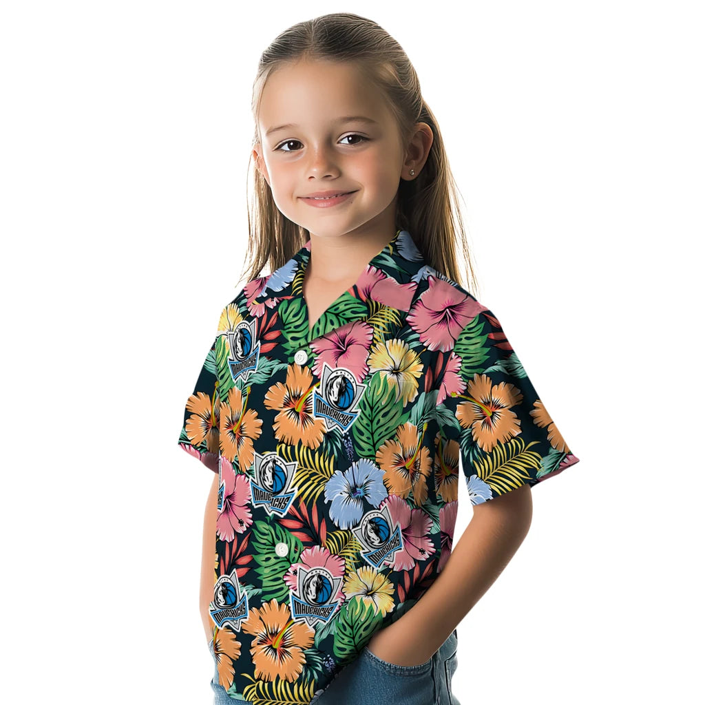 Dallas Mavericks Hawaiian Shirt - Brilliant Hibiscus Garden | Hula Hawaiian Shirts