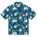 Dallas Mavericks Hawaiian Shirt - Flamingo and Hibiscus | Hula Hawaiian Shirts