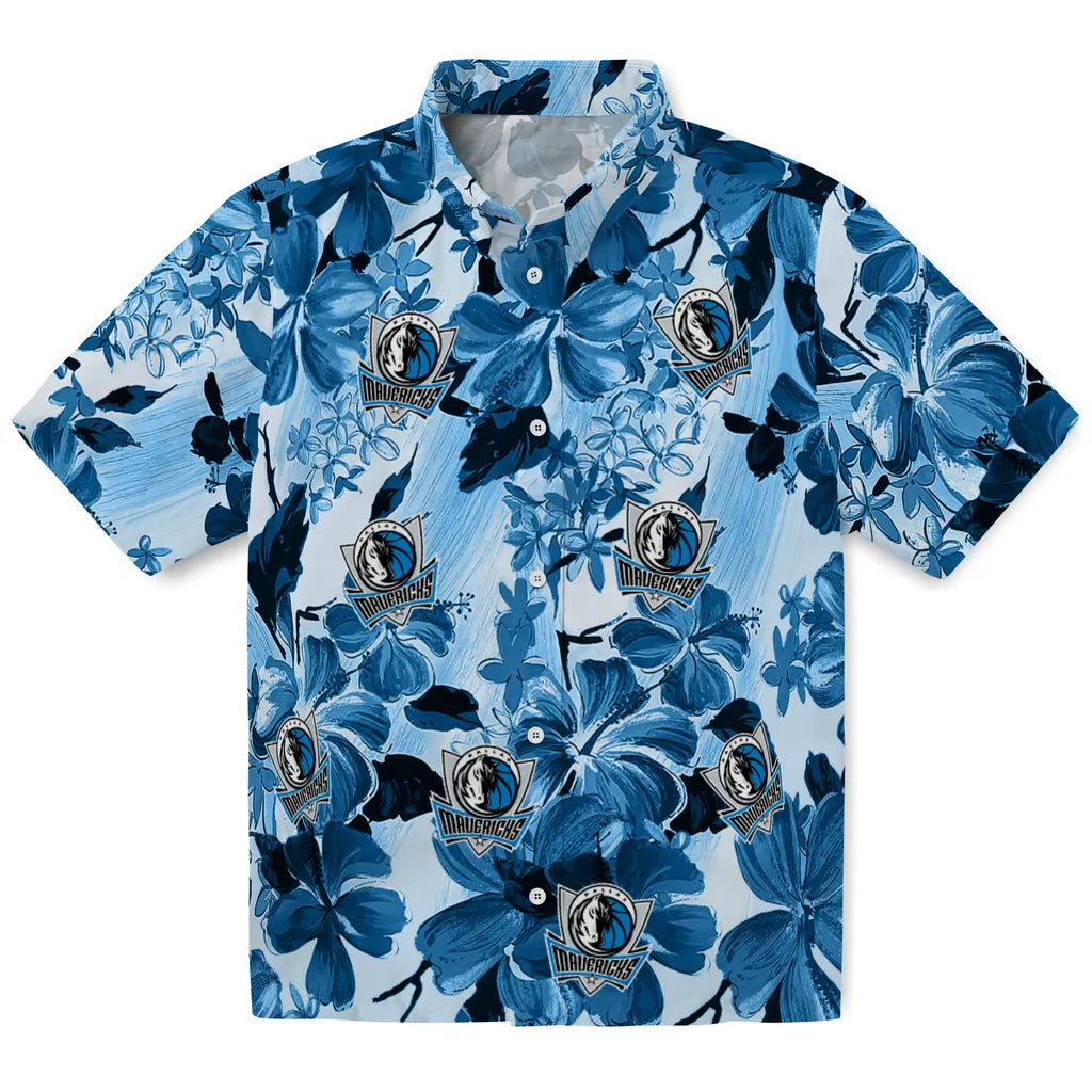 Dallas Mavericks Hawaiian Shirt - Hibiscus Arrangement | Hula Hawaiian Shirts