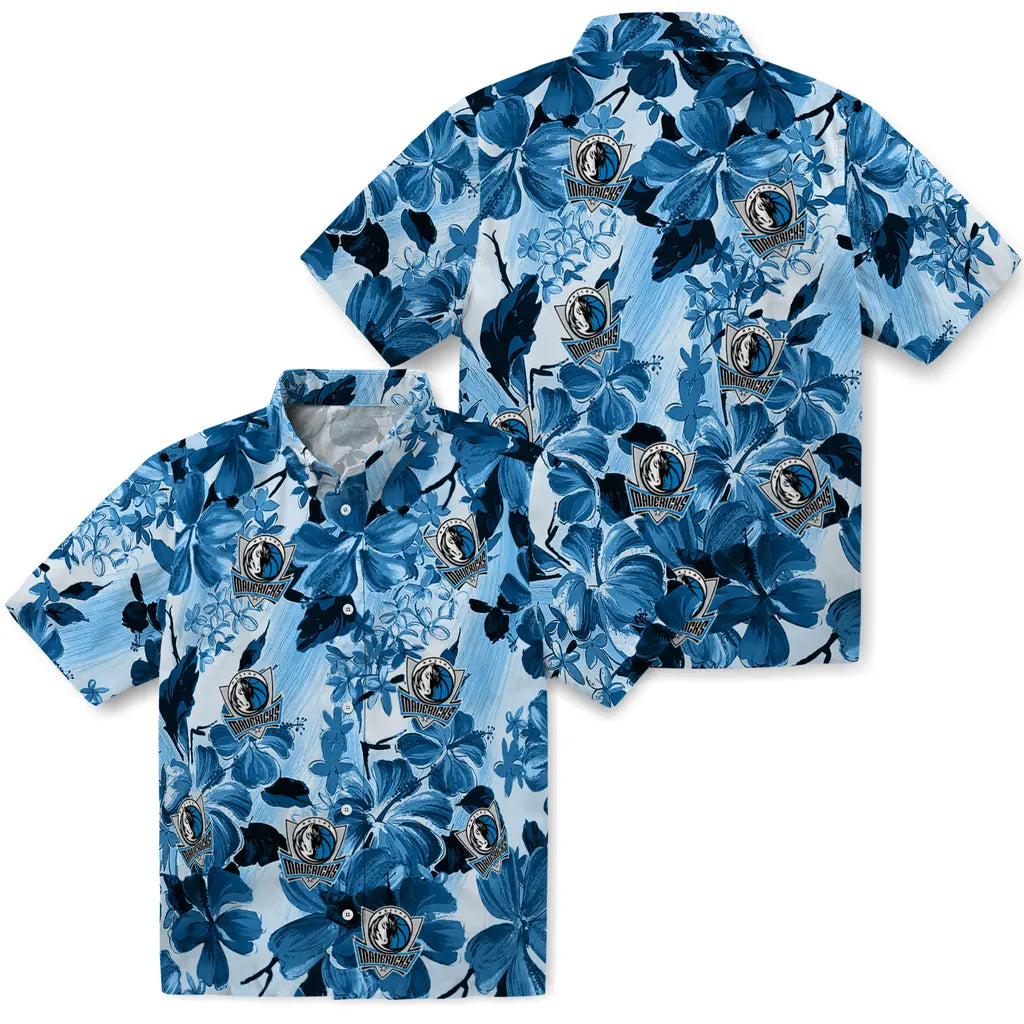 Dallas Mavericks Hawaiian Shirt - Hibiscus Arrangement | Hula Hawaiian Shirts