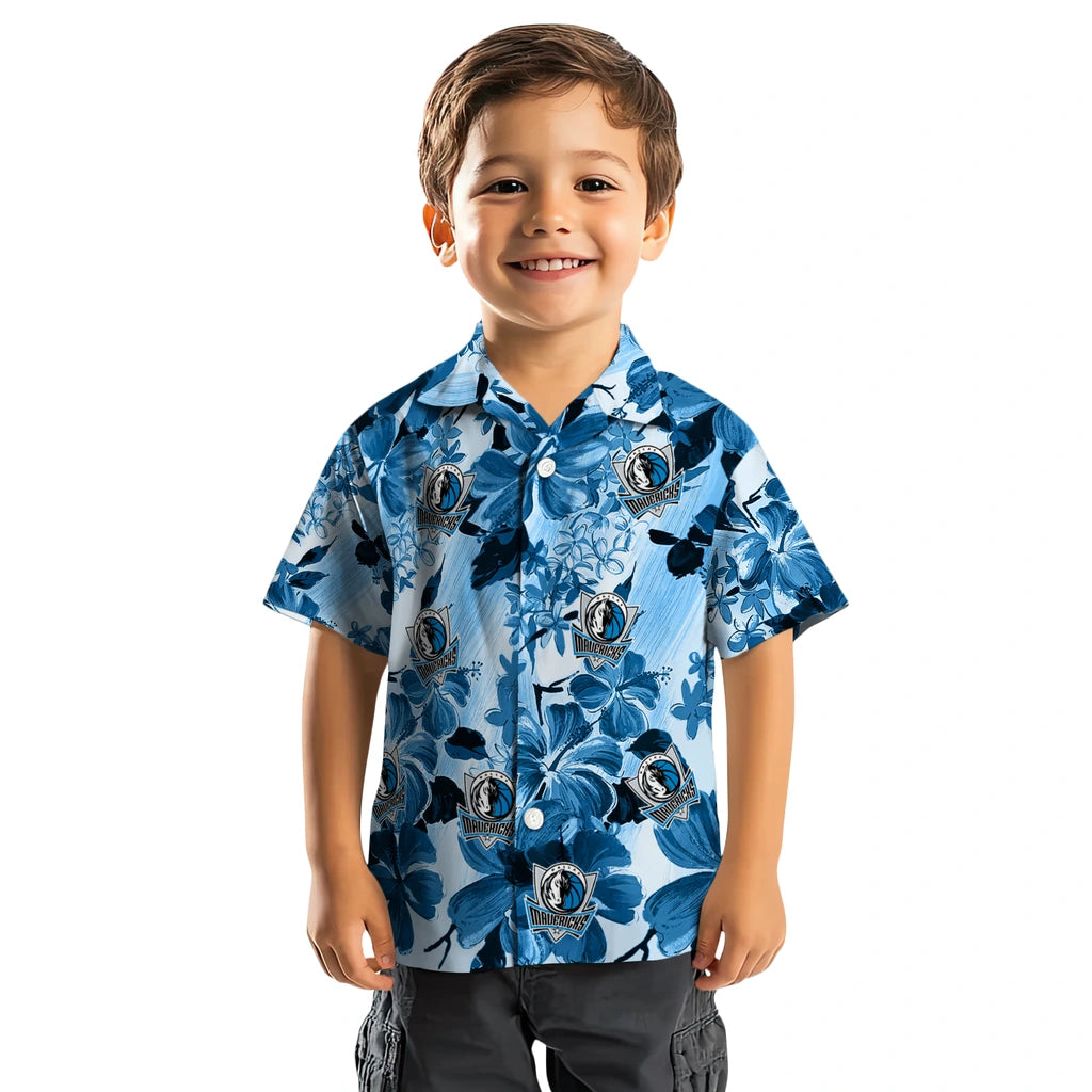 Dallas Mavericks Hawaiian Shirt - Hibiscus Arrangement | Hula Hawaiian Shirts