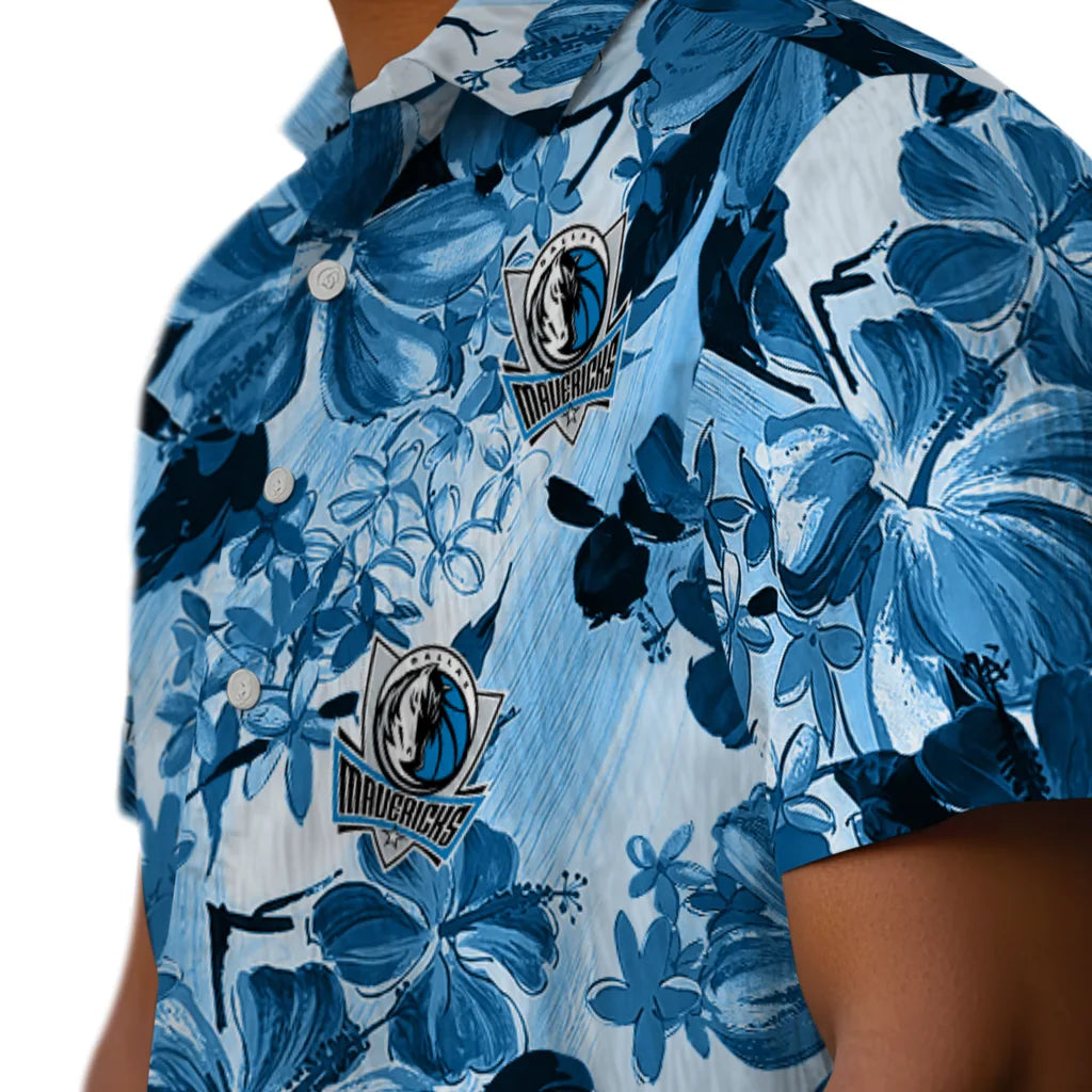 Dallas Mavericks Hawaiian Shirt - Hibiscus Arrangement | Hula Hawaiian Shirts