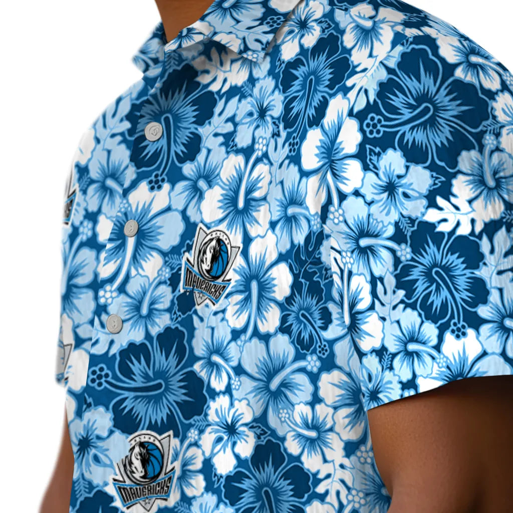 Dallas Mavericks Hawaiian Shirt - Hibiscus Blooms | Hula Hawaiian Shirts