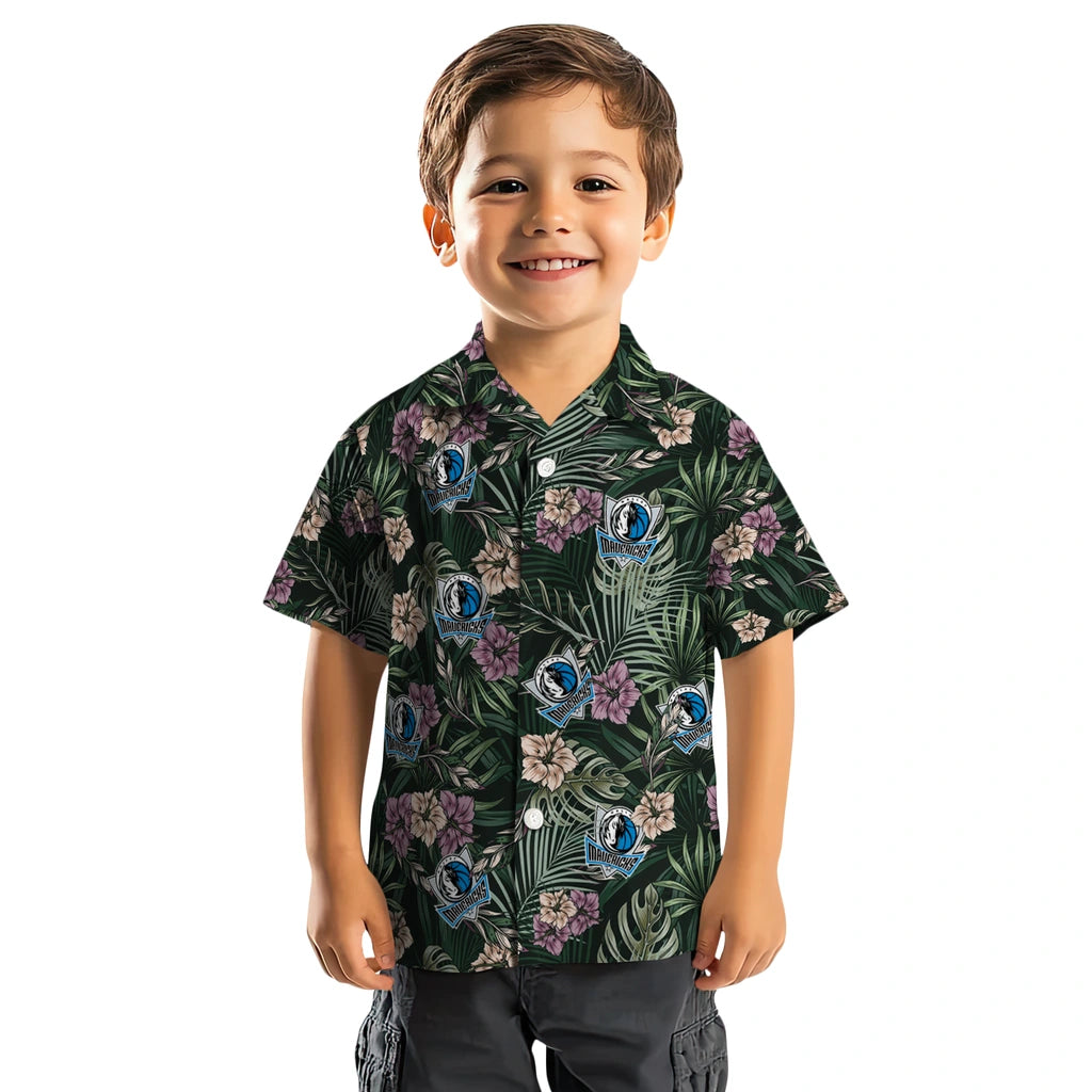 Dallas Mavericks Hawaiian Shirt - Hibiscus Leaves Pattern | Hula Hawaiian Shirts