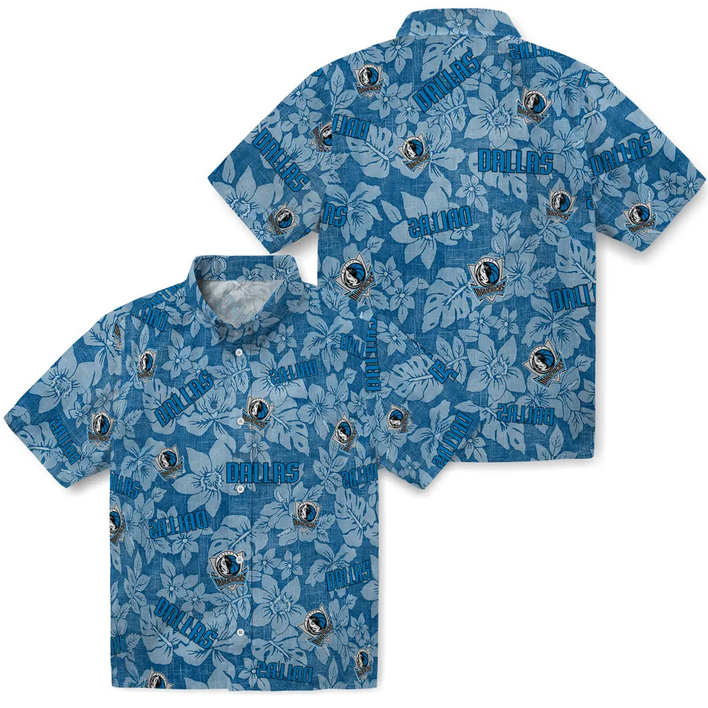 Dallas Mavericks Hawaiian Shirt - Hibiscus Oasis | Hula Hawaiian Shirts