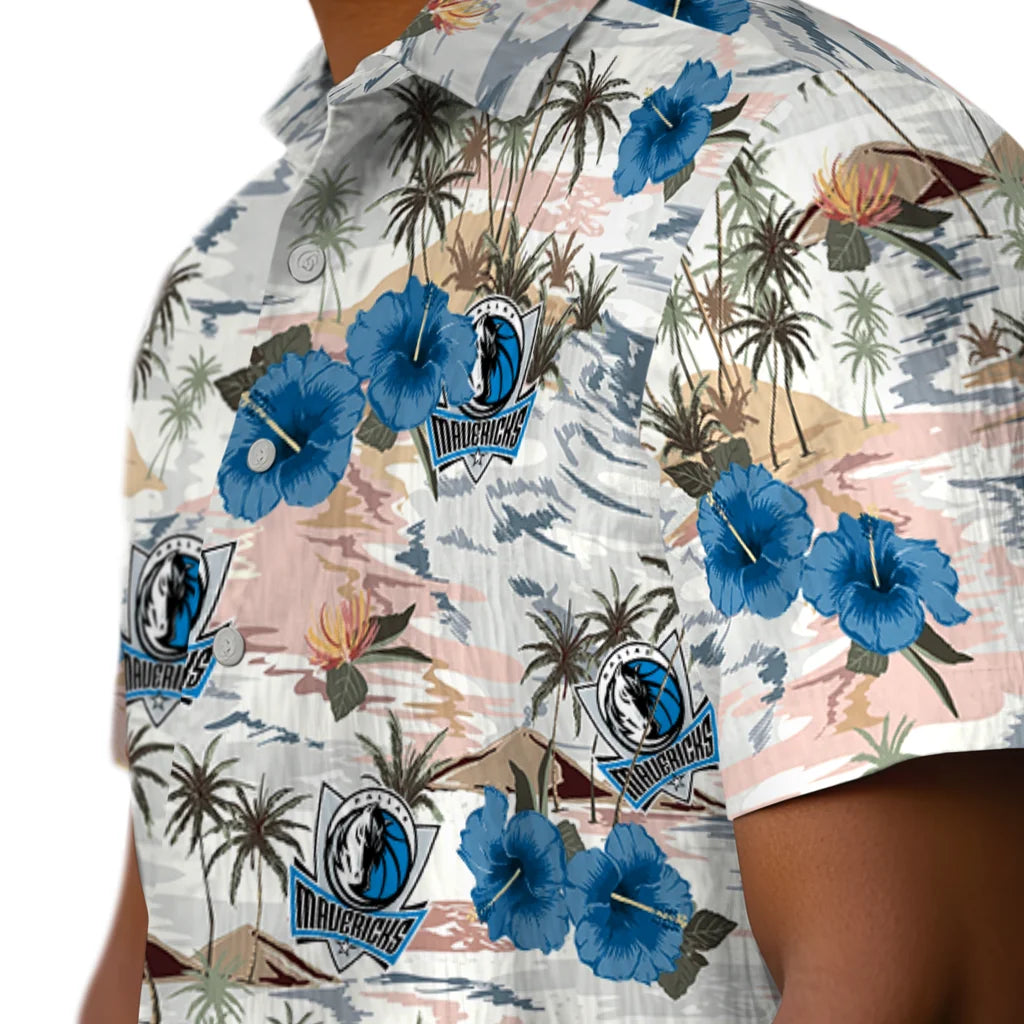 Dallas Mavericks Hawaiian Shirt - Hibiscus Seaside | Hula Hawaiian Shirts