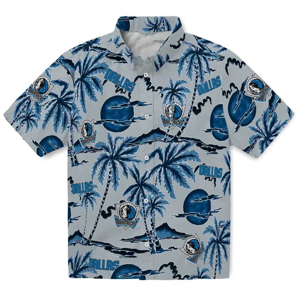 Dallas Mavericks Hawaiian Shirt - Palm Sunset | Hula Hawaiian Shirts