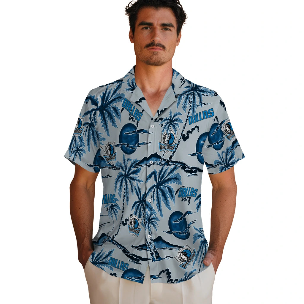 Dallas Mavericks Hawaiian Shirt - Palm Sunset | Hula Hawaiian Shirts