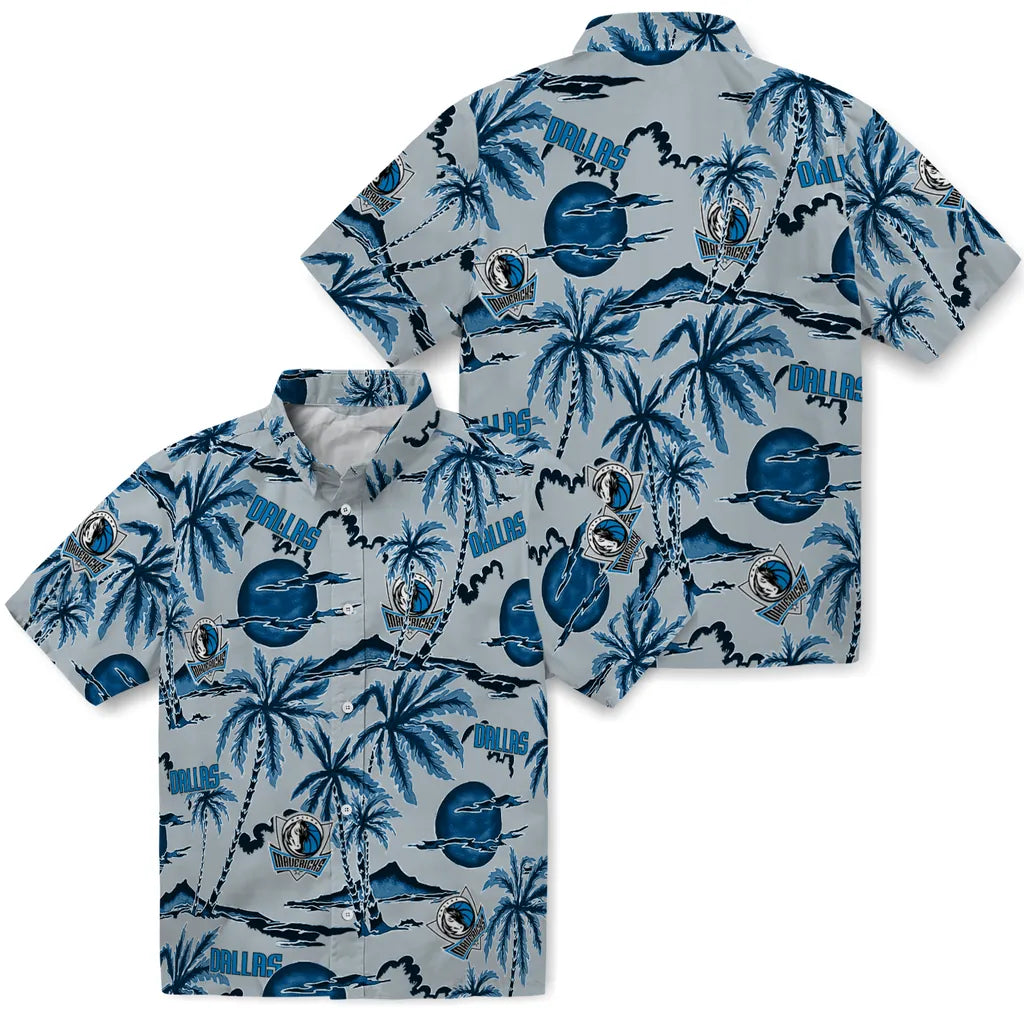 Dallas Mavericks Hawaiian Shirt - Palm Sunset | Hula Hawaiian Shirts