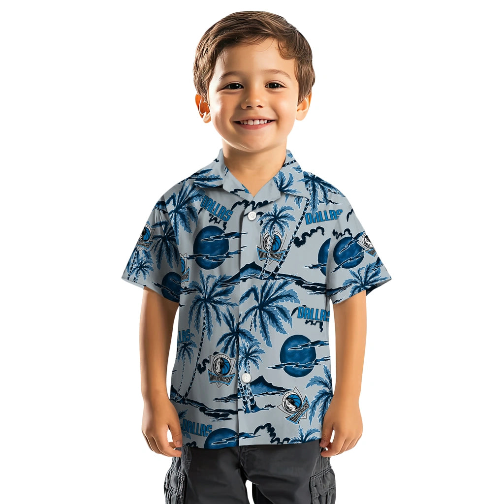 Dallas Mavericks Hawaiian Shirt - Palm Sunset | Hula Hawaiian Shirts