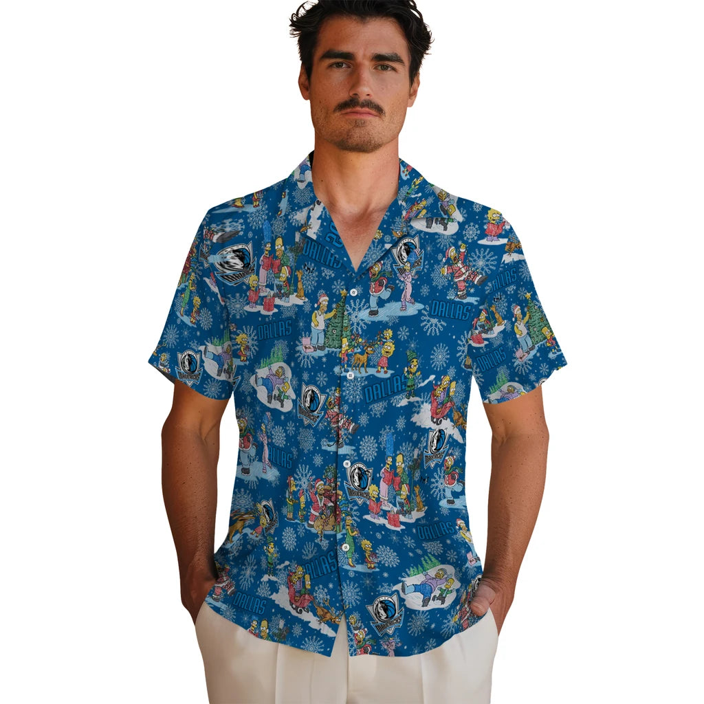 Dallas Mavericks Hawaiian Shirt - Simpsons Christmas | Hula Hawaiian Shirts