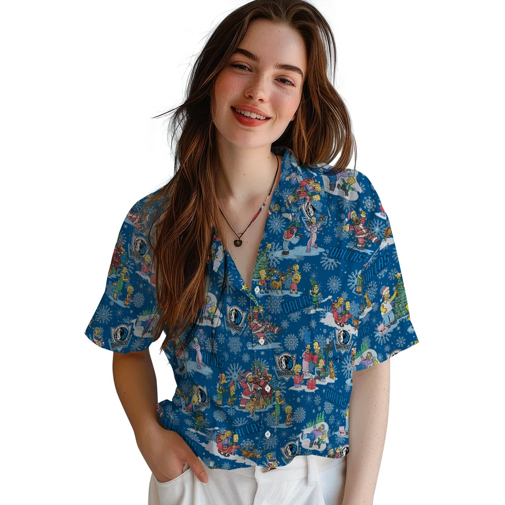 Dallas Mavericks Hawaiian Shirt - Simpsons Christmas | Hula Hawaiian Shirts