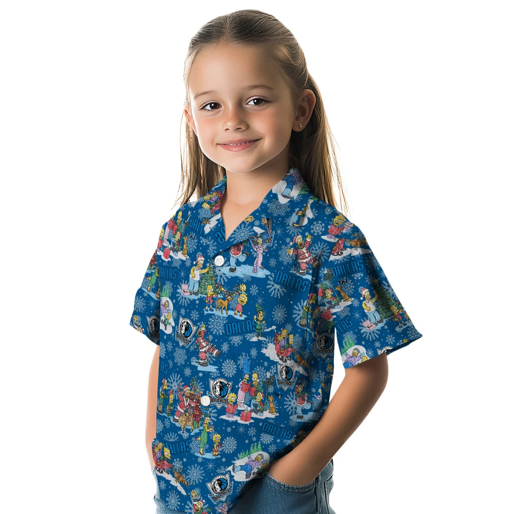 Dallas Mavericks Hawaiian Shirt - Simpsons Christmas | Hula Hawaiian Shirts