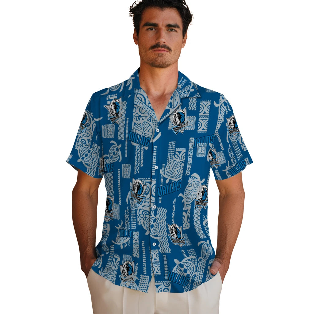 Dallas Mavericks Hawaiian Shirt - Turtle Lines | Hula Hawaiian Shirts