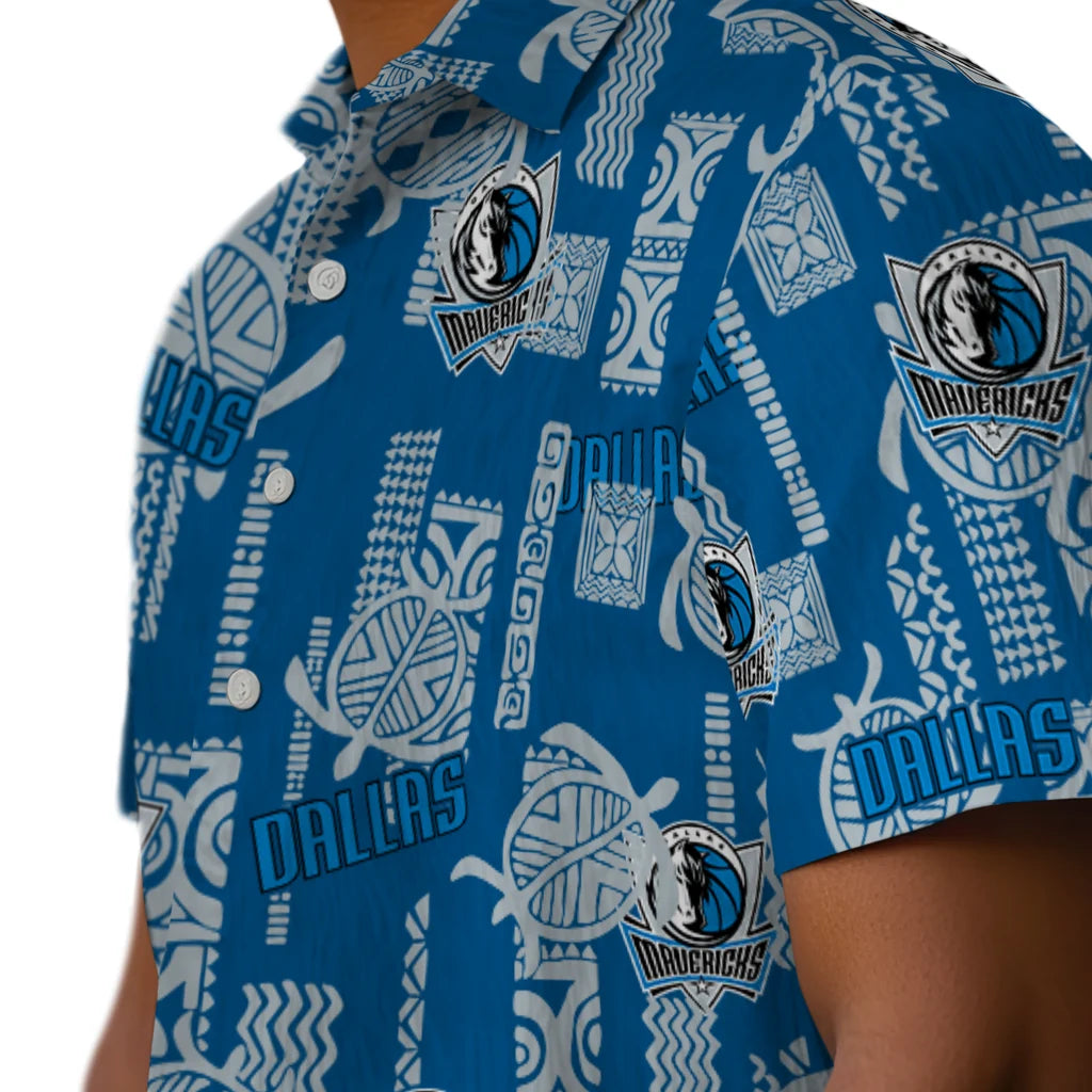 Dallas Mavericks Hawaiian Shirt - Turtle Lines | Hula Hawaiian Shirts