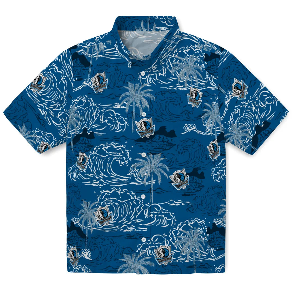 Dallas Mavericks Hawaiian Shirt - Wave Palm | Hula Hawaiian Shirts