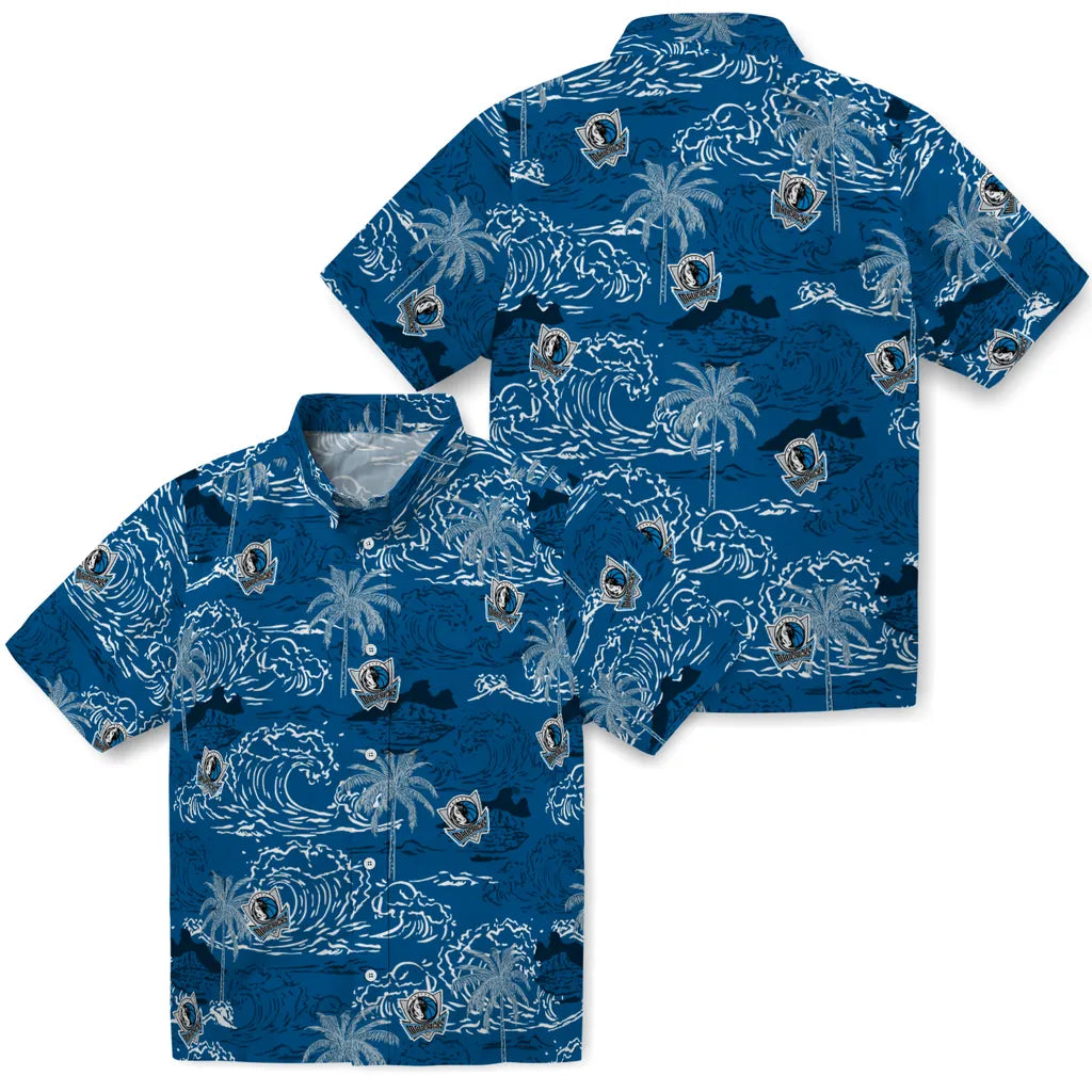 Dallas Mavericks Hawaiian Shirt - Wave Palm | Hula Hawaiian Shirts