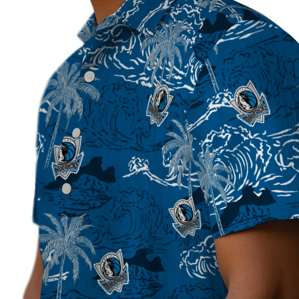 Dallas Mavericks Hawaiian Shirt - Wave Palm | Hula Hawaiian Shirts